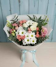 Букет цветов из:  Розы, Лизиантусы и Хризантемы в Слободе