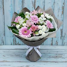 Букет цветов из:  Герберы, Альстромерии и Хризантемы #REPLACE_PRED# Слободе