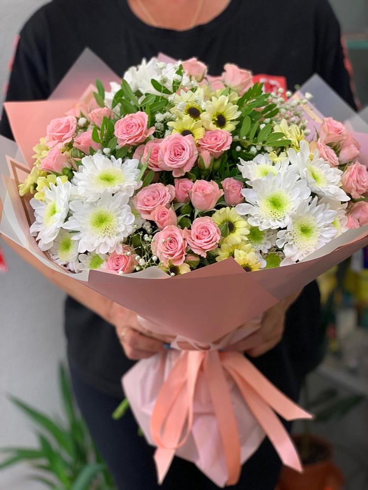 Букет цветов из: Розы и Хризантемы в Слободе