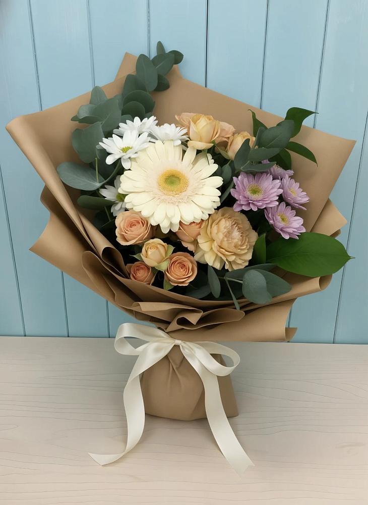 Букет цветов из: Герберы и Хризантемы в Слободе