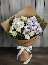 Букет цветов из:  Хризантемы и Розы в Слободе