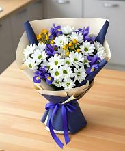 Букет цветов из:  Розы, Ирисы и Хризантемы в Слободе