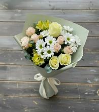Букет цветов из:  Альстромерии, Розы и Хризантемы в Слободе