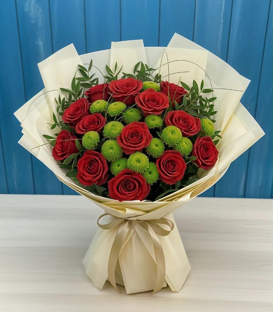 Букет цветов из: Розы и Хризантемы в Слободе